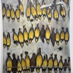 Dirty Birds/Social Studies 2019. Latex on canvas, 69.5 x 55 in.