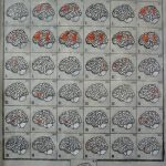 Singing Brain 2007. Mixed media, 64 x 47 in.