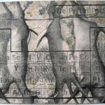 In and Out 2007. Mixed media, 45 x 68 in.