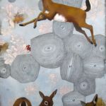 I'm Not Gone, I'm Just Dead 2009. Latex on canvas, 92 x 54 in.