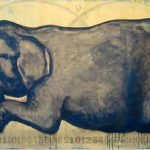 Point Zero 2010. Latex on canvas, 54 x 94 in.
